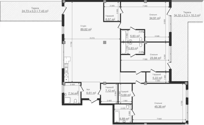 Клубний будинок HillSide — 268.6 м²