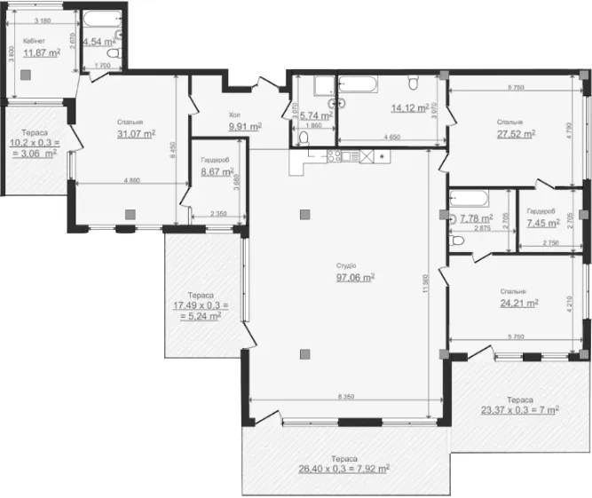 Клубний будинок HillSide — 273.2 м²