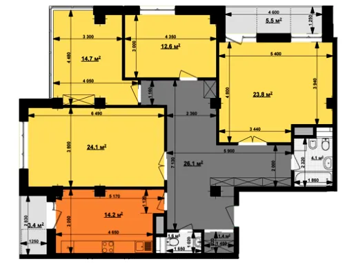 ЖК Вектор — 126.4 м²