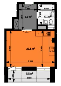 ЖК Вектор — 33.4 м²