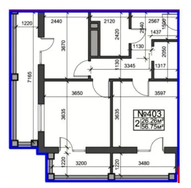 ЖК Британський дім — 56.8 м²