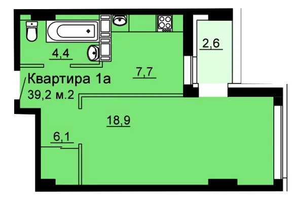 ЖК SkyCity — 39.2 м²