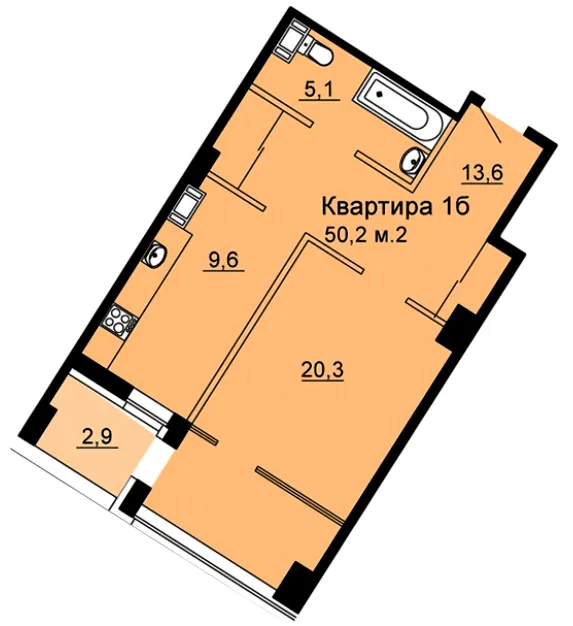 ЖК SkyCity — 50.2 м²