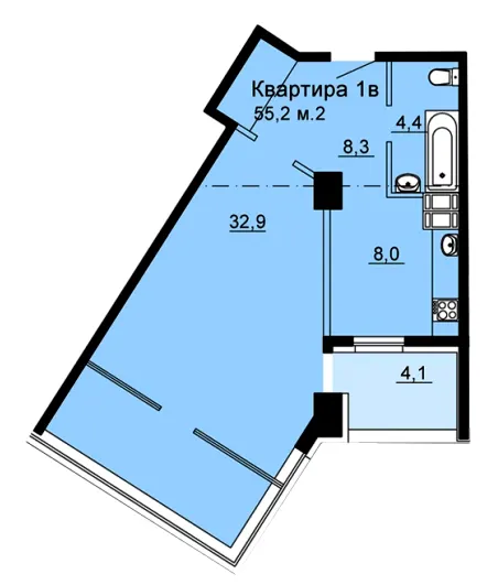 ЖК SkyCity — 55.2 м²