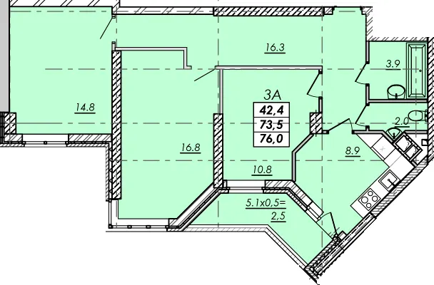 ЖК RealPark — 76 м²