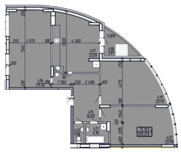 ЖК Покровський — 120.3 м²