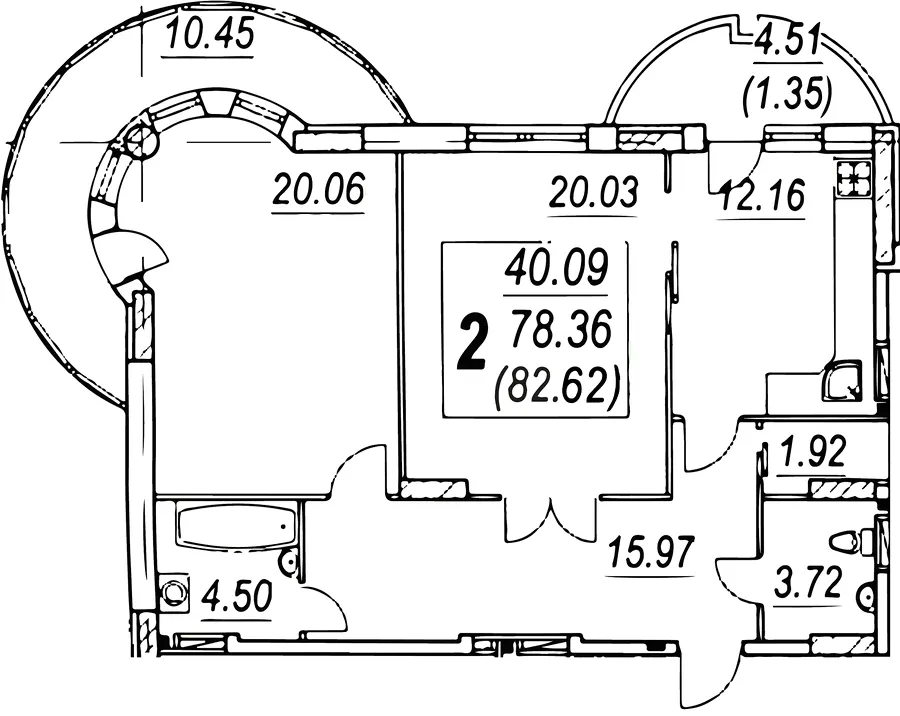 ЖК Нові Черемушки — 82.6 м²