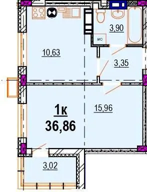 ЖК Родинний маєток — 36.9 м²