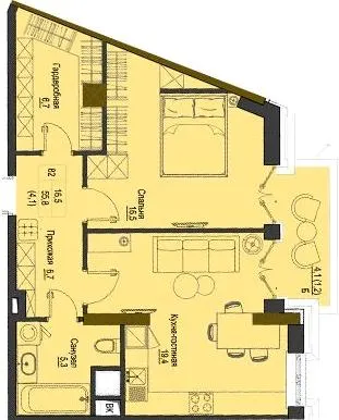 ЖК Перший Французький — 55.8 м²