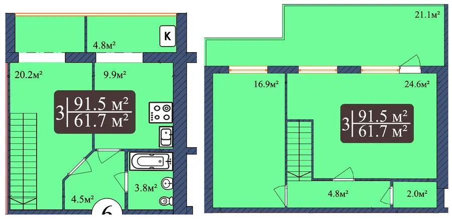 ЖК Мрія Миколаїв — 105 м²