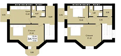 ЖК Французький дім (Зелений Мис) — 102.7 м²
