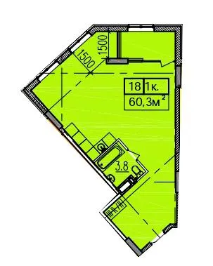 ЖК Скориковский — 60.3 м²