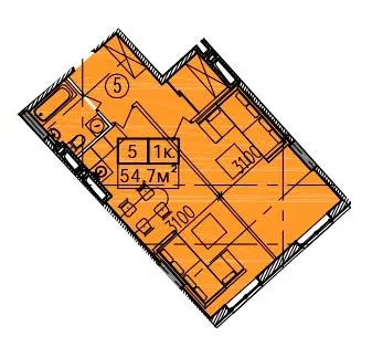ЖК Скориковский — 54.7 м²
