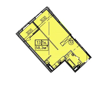 ЖК Скориковский — 58.3 м²