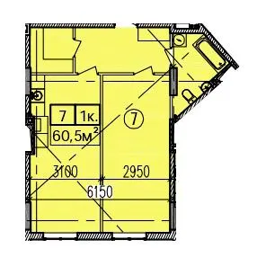 ЖК Скориковский — 60.5 м²