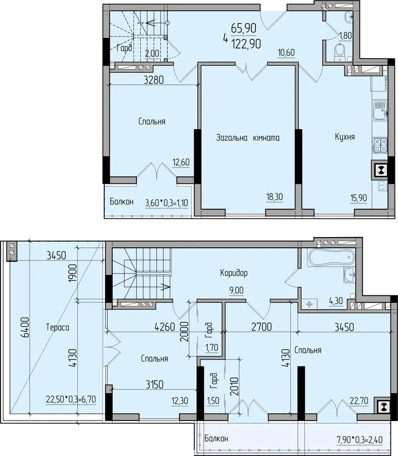 ЖК Comfort Hall — 122.9 м²
