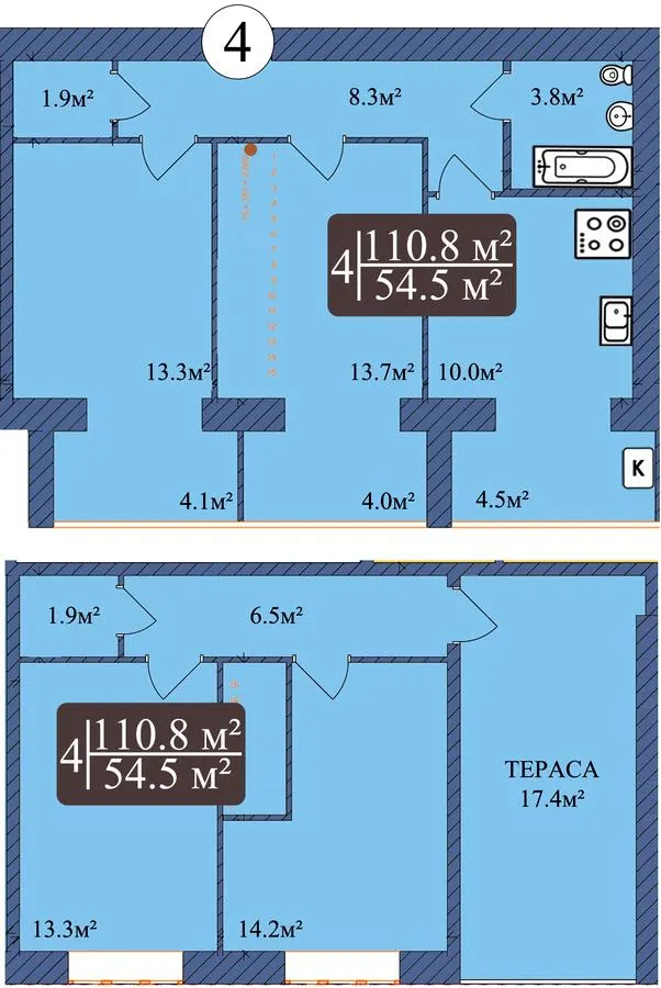 ЖК Мрія Миколаїв — 108 м²