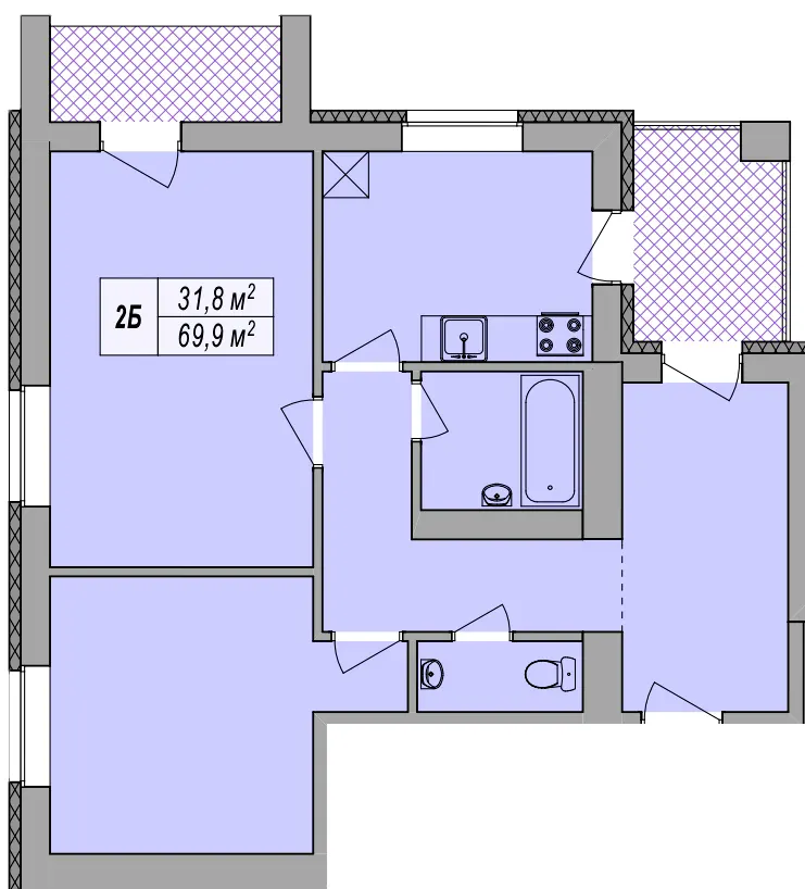 вул. Молочна, 8а — 69.9 м²