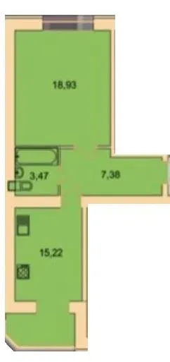 ЖК Курортний — 45 м²