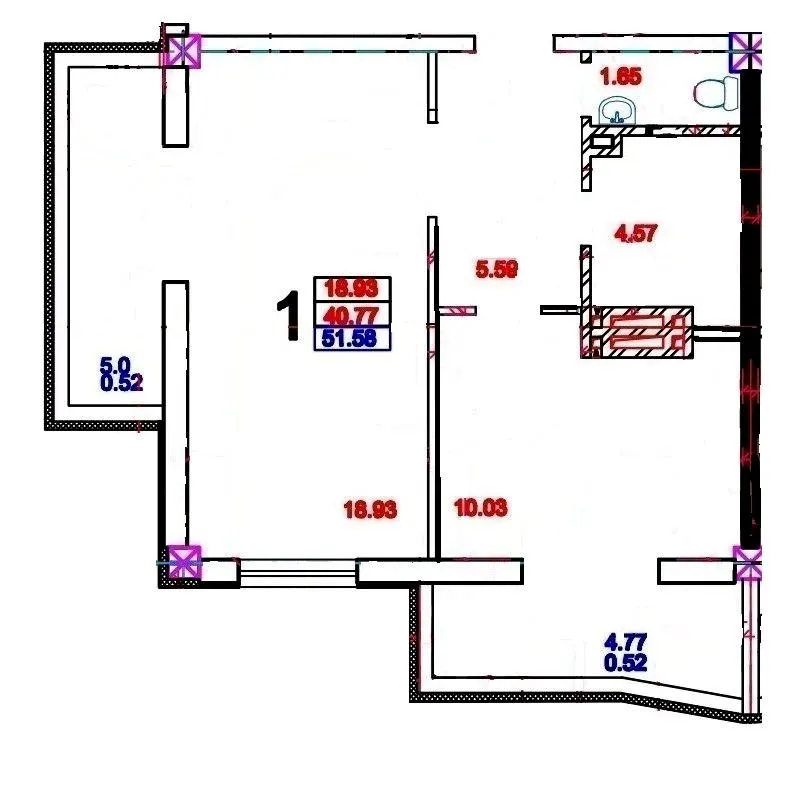 ЖК Місто Мрій — 51.6 м²