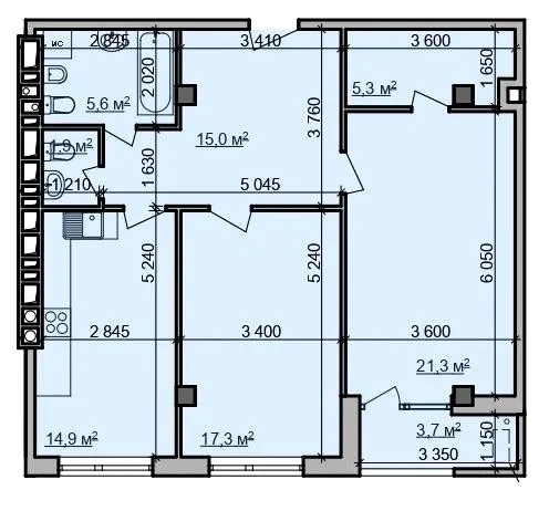 ЖК Октава — 83.2 м²