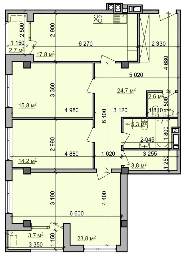 ЖК Октава — 111.2 м²