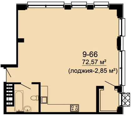 ЖК DeLight Hall — 72.6 м²