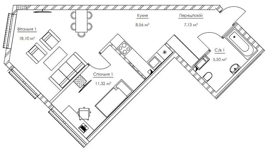 ЖК Franklin Concept House — 50.6 м²