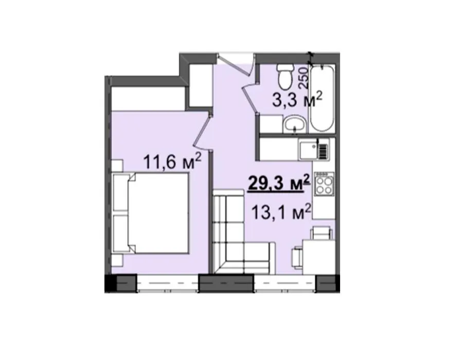 Клубний будинок Світанок — 29.3 м²