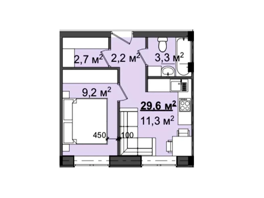 Клубний будинок Світанок — 29.6 м²