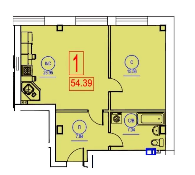 ЖК Комфорт Парк — 54.4 м²