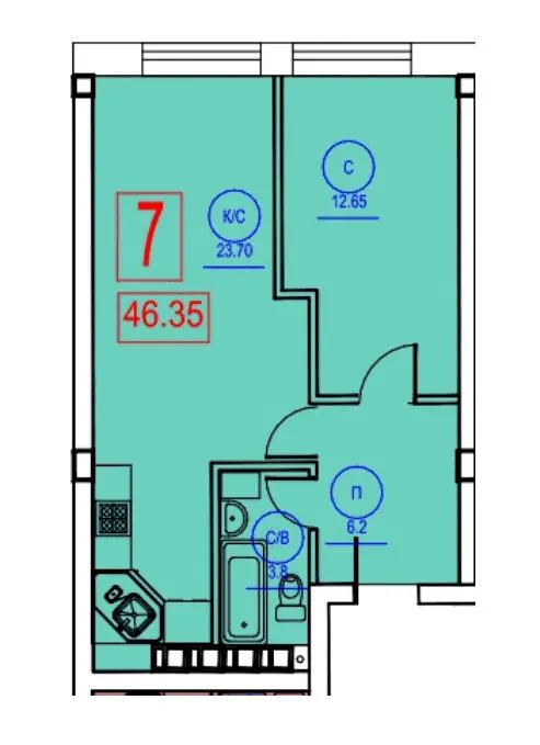 ЖК Комфорт Парк — 46.4 м²