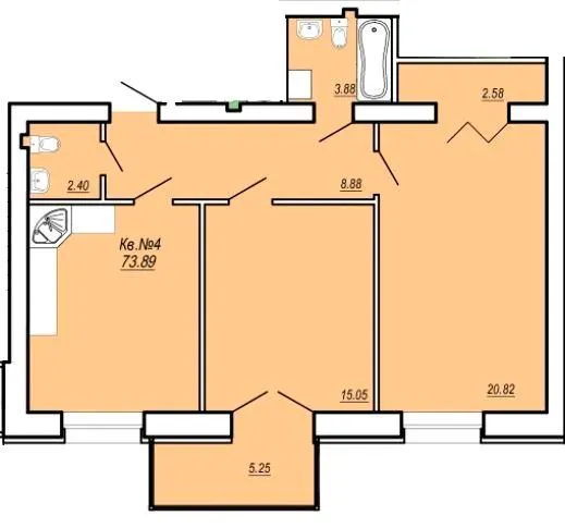 ЖК Затишний — 72 м²