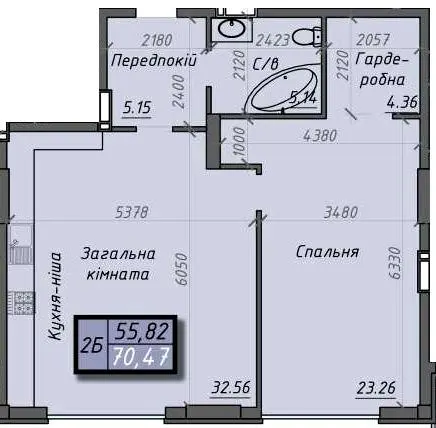 ЖК Iceberg — 70.5 м²