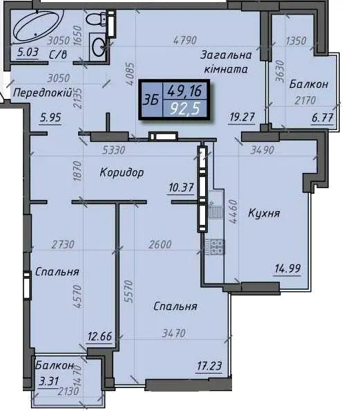 ЖК Iceberg — 92.5 м²
