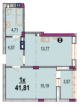 ЖК Родинний маєток — 41.8 м²