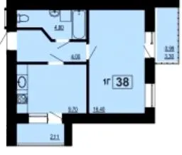 вул. Галицька — 38 м²