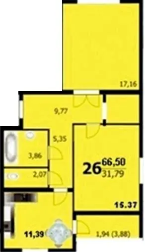 ЖК Європейський — 66.5 м²