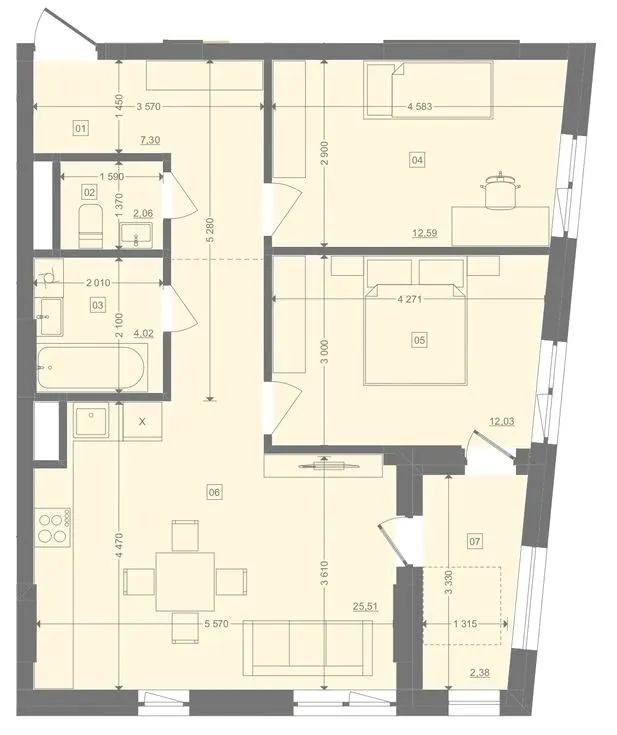 ЖК Lake View — 68.1 м²
