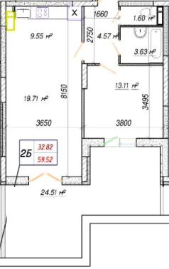 ЖК Вудстория — 59.5 м²