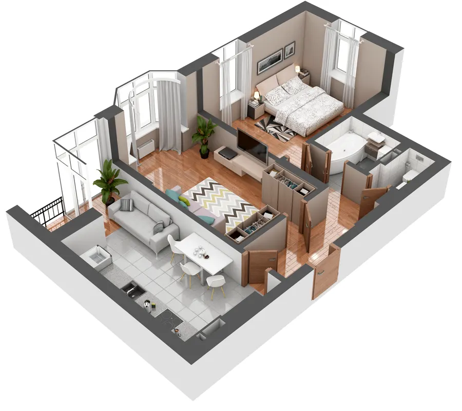 ЖК Гранд Бурже — 65.1 м²