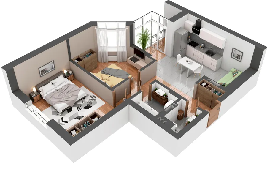 ЖК Гранд Бурже — 62.9 м²