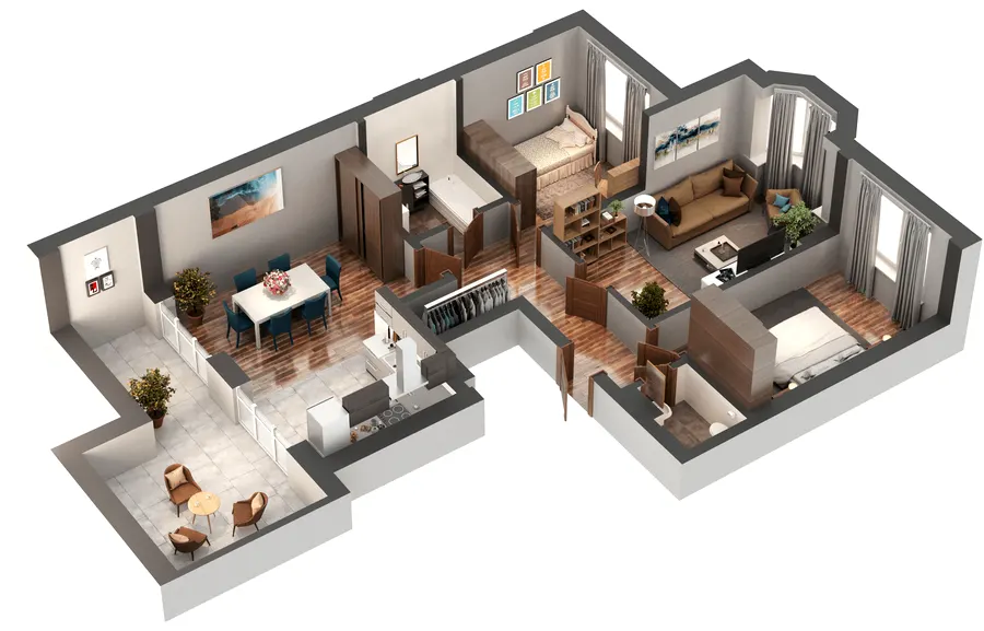 ЖК Гранд Бурже — 91.2 м²