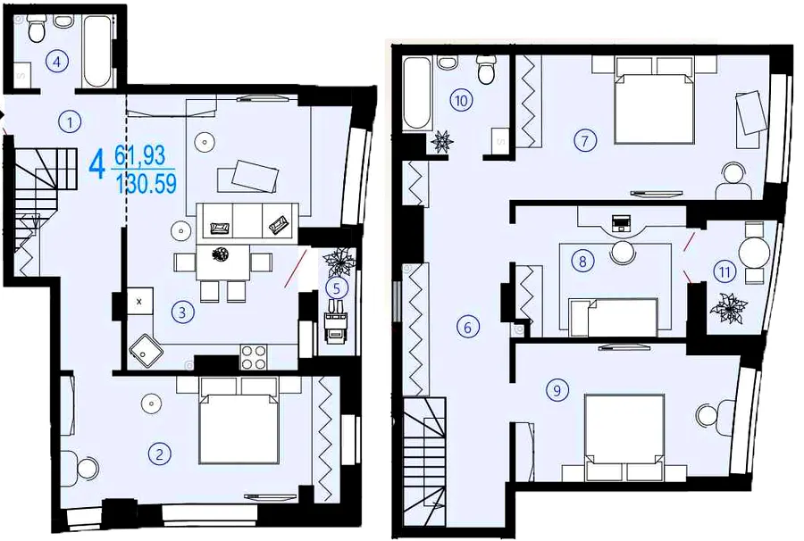ЖК Меридиан — 130.6 м²