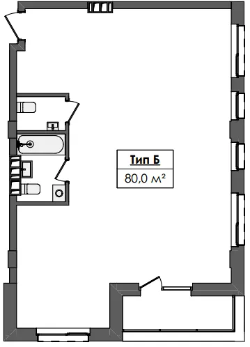 ЖК Жовтневий — 80 м²