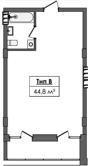 ЖК Жовтневий — 44.8 м²
