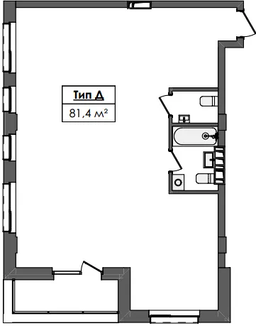 ЖК Жовтневий — 81.4 м²