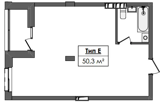 ЖК Жовтневий — 50.3 м²