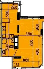ЖК Premier Tower — 47.8 м²