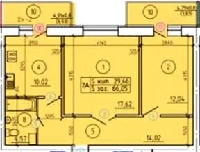 ЖК Еспланада — 66.1 м²